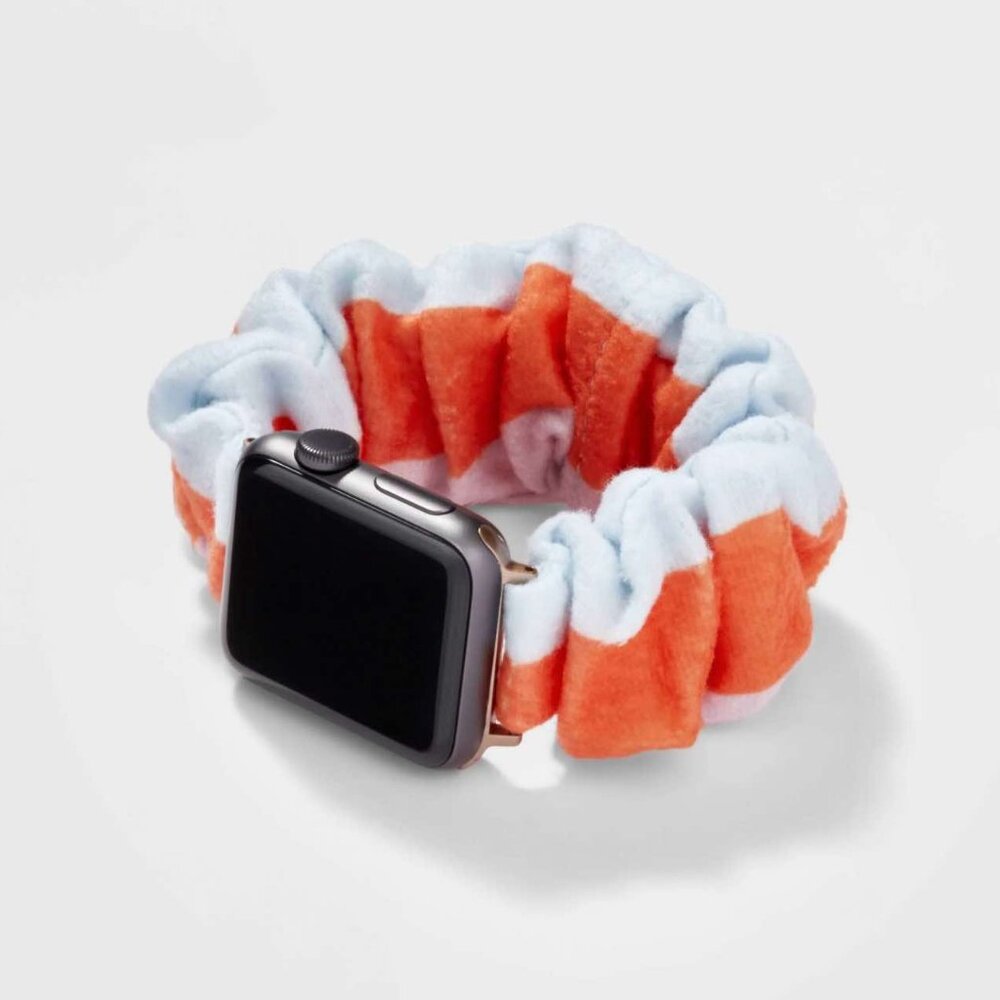 Apple Watch Scrunchie Band of Colorful Stripes Watch Series 38-41mm